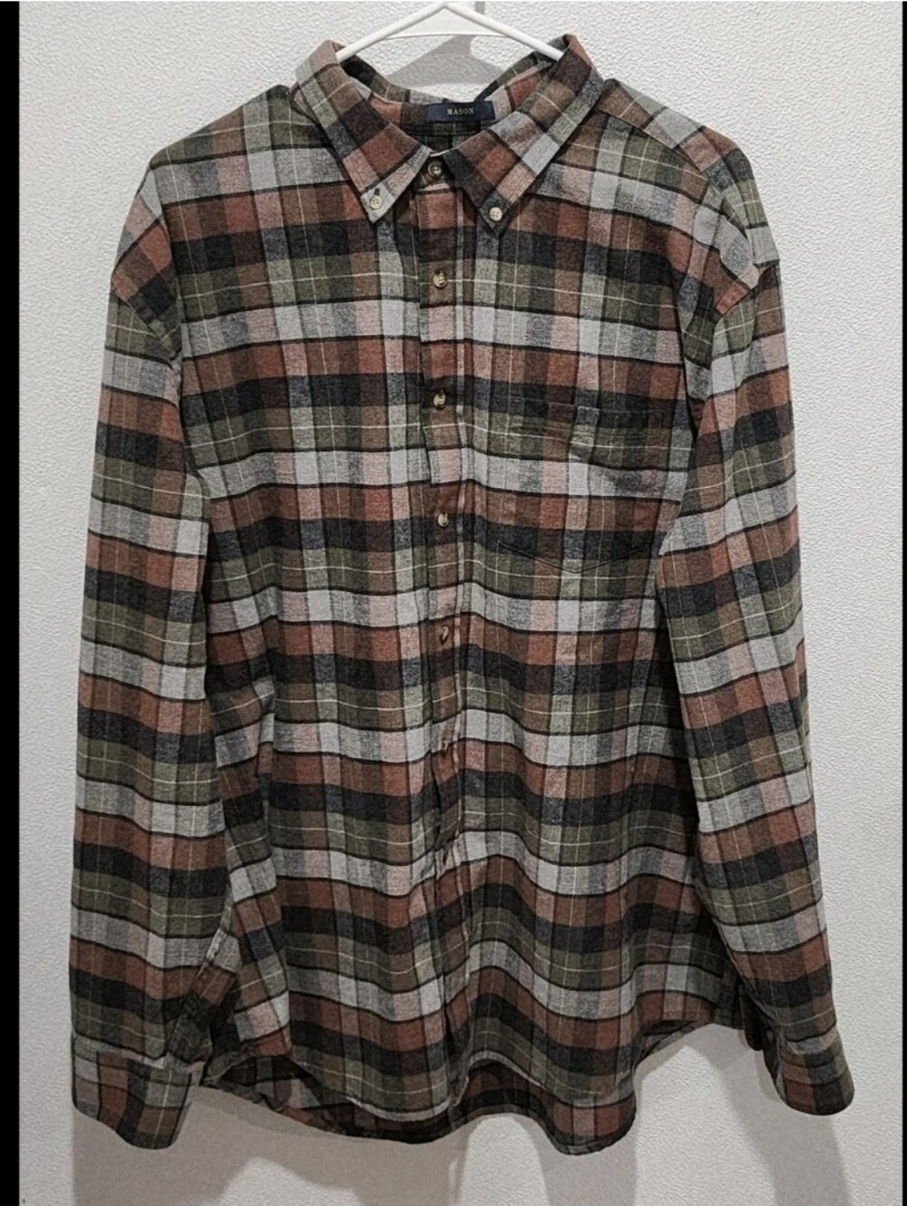 Pendleton Mason Flannel Shirt Men's XXL Brown Cotton Long Sleeve Button Down